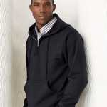 Unisex NuBlend® Quarter-Zip Hooded Sweatshirt