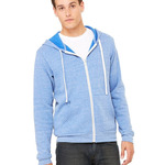 Unisex Triblend Sponge Fleece Full-Zip Hoodie Sweatshirt