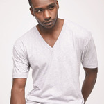 Unisex Fine Jersey V-Neck Tee