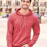 Unisex Snow Heather French Terry Raglan Hooded Sweatshirt