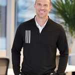 Men's 3-Stripe Double-Knit Quarter-Zip Pullover