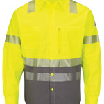 Men's Tall Hi-Visibility Color Block Uniform Shirt - EXCEL FR® ComforTouch® - 7 oz.