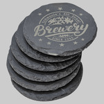 4" Round Slate Coaster Set-6 Piece