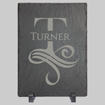 7" x 5" Rectangle Slate Decor with Plastic Feet
