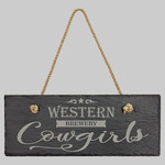 10" x 4" Rectangle Slate Decor with Hanger String