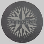 9 3/4" Round Slate Decor with Foam Pads