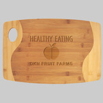 17 3/4" x 11 3/4" Bamboo Two Tone Cutting Board with Handle
