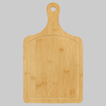 15 1/2" x 9" Bamboo Cutting Board Paddle Shape with Drip Ring